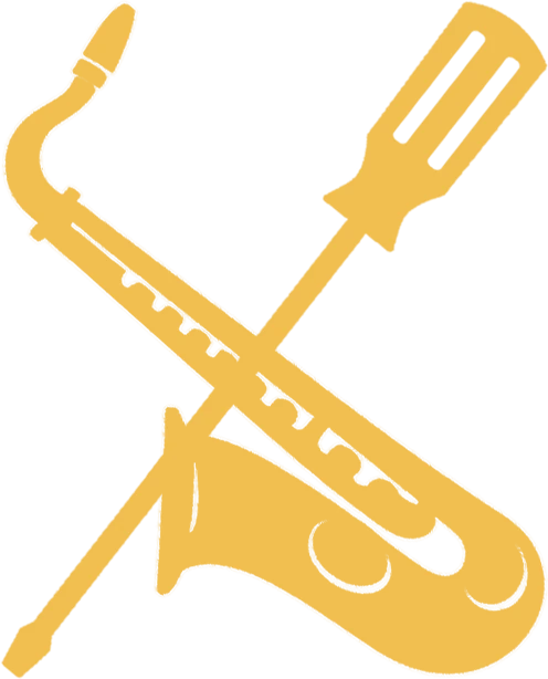 Det Lille Saxofonværksted - logo mark